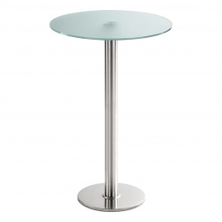 Stehtisch, INOX, Ø 70, Glas satiniert 