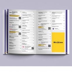 Anzeige im Messekatalog, 1/4 Seite 