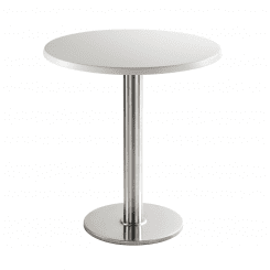 Sitztisch INOX, Ø 70, weiß 