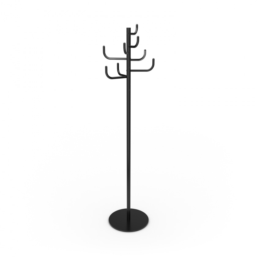 Box And Beyond Garderobenständer 8 Haken - Schwarz Metall Design